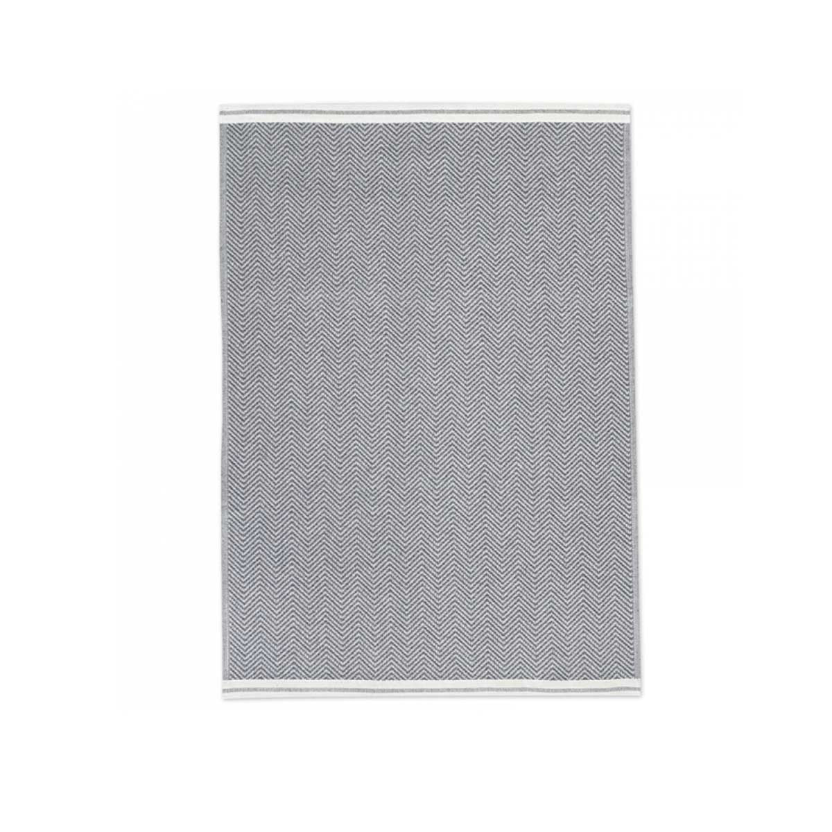 Canovaccio grigio con motivo a spina di pesce