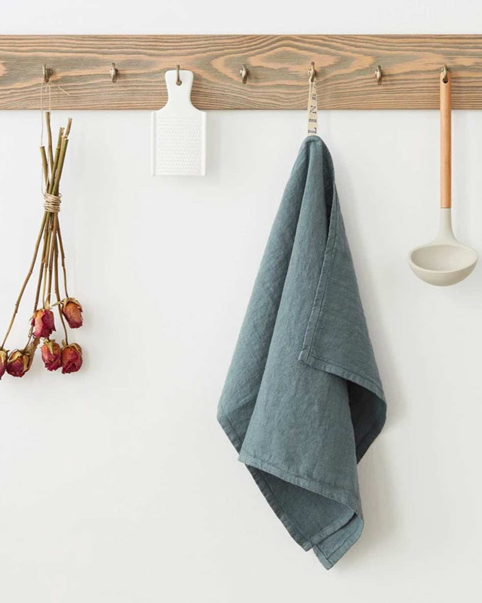 Canovaccio di lino azzurro polvere