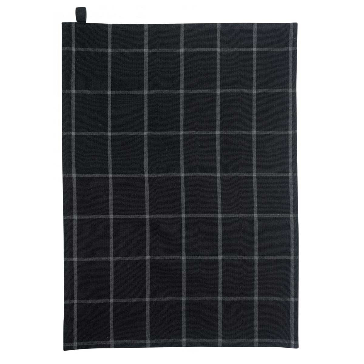 Canovaccio nero a quadri in puro cotone