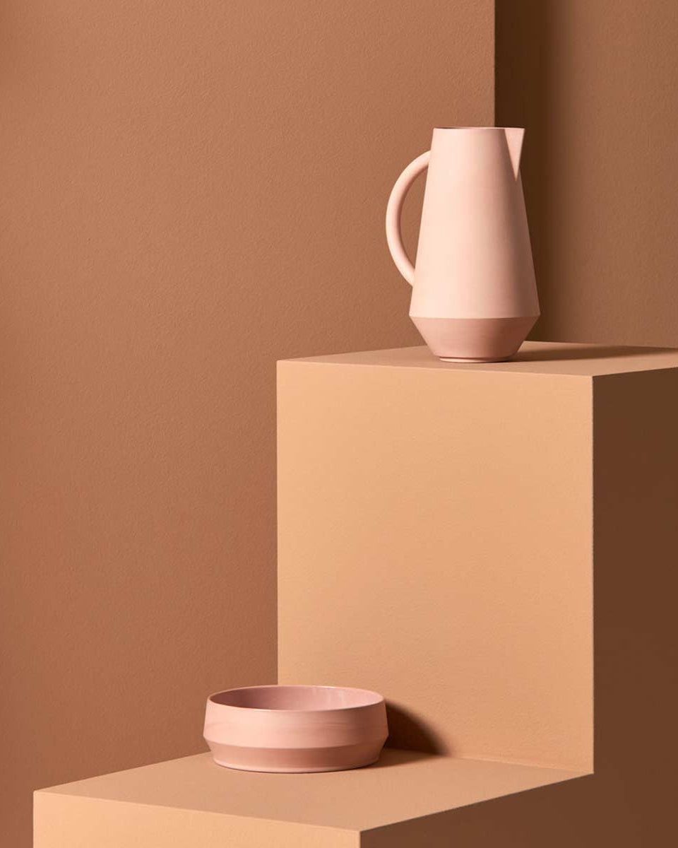 Caraffa design rosa pastello