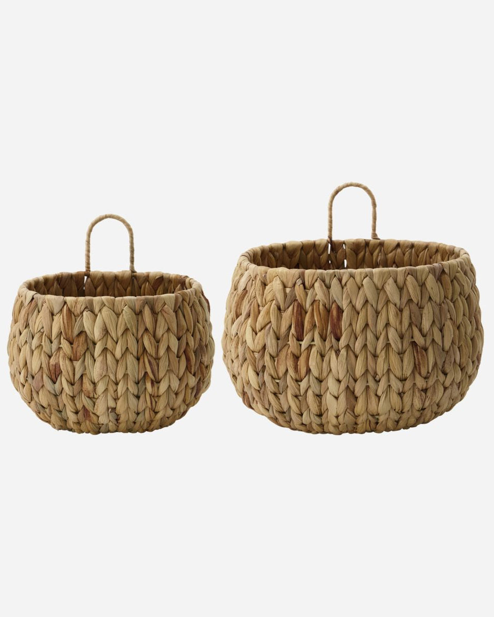 Cestini portaoggetti in fibra di giacinto d'acqua