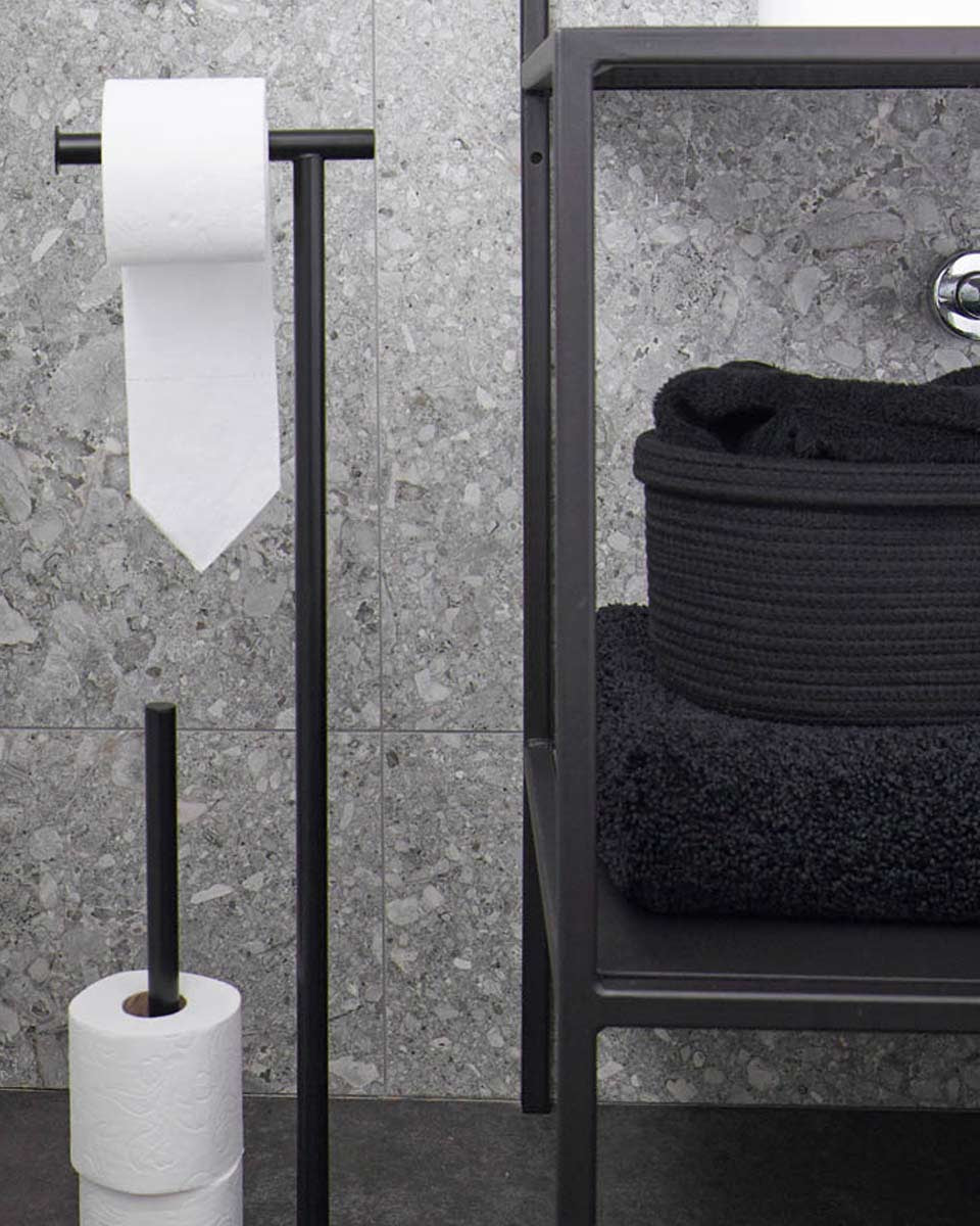 Cestino in tessuto nero