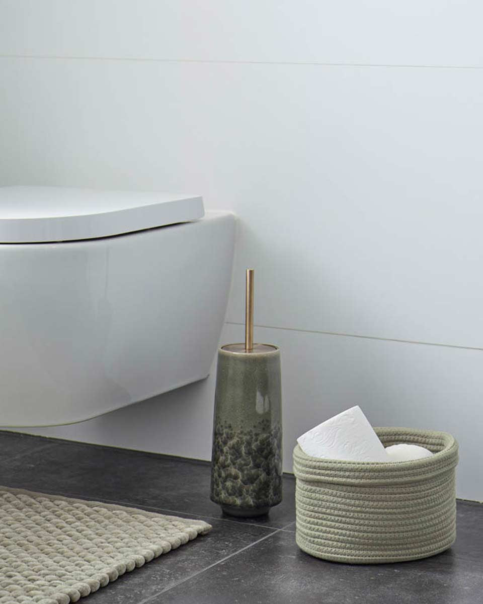 Cestino porta oggetti verde per il tuo bagno