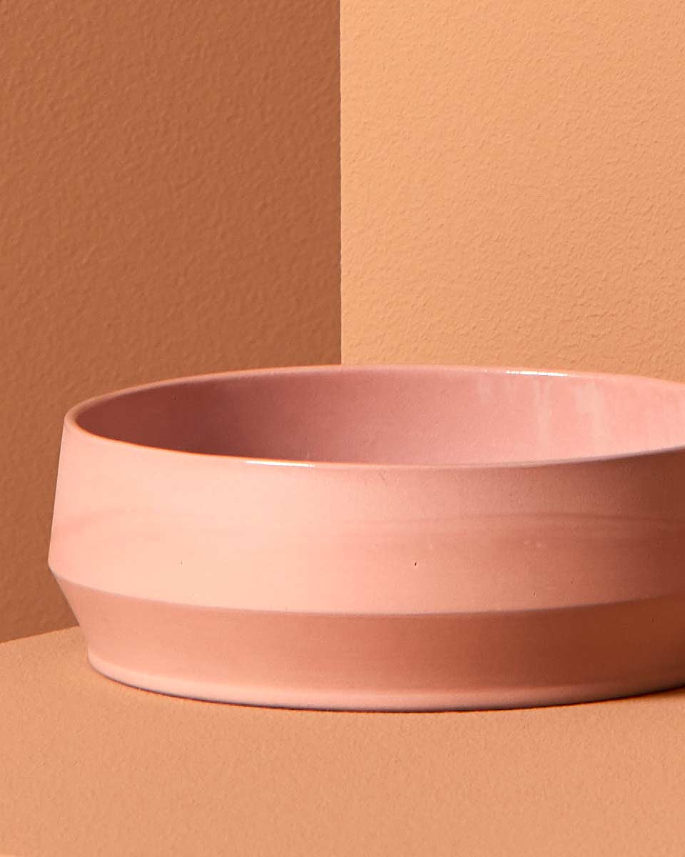 Ciotola per la tavola in ceramica rosa corallo