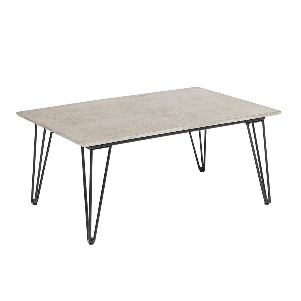 Coffee table in metallo e cemento