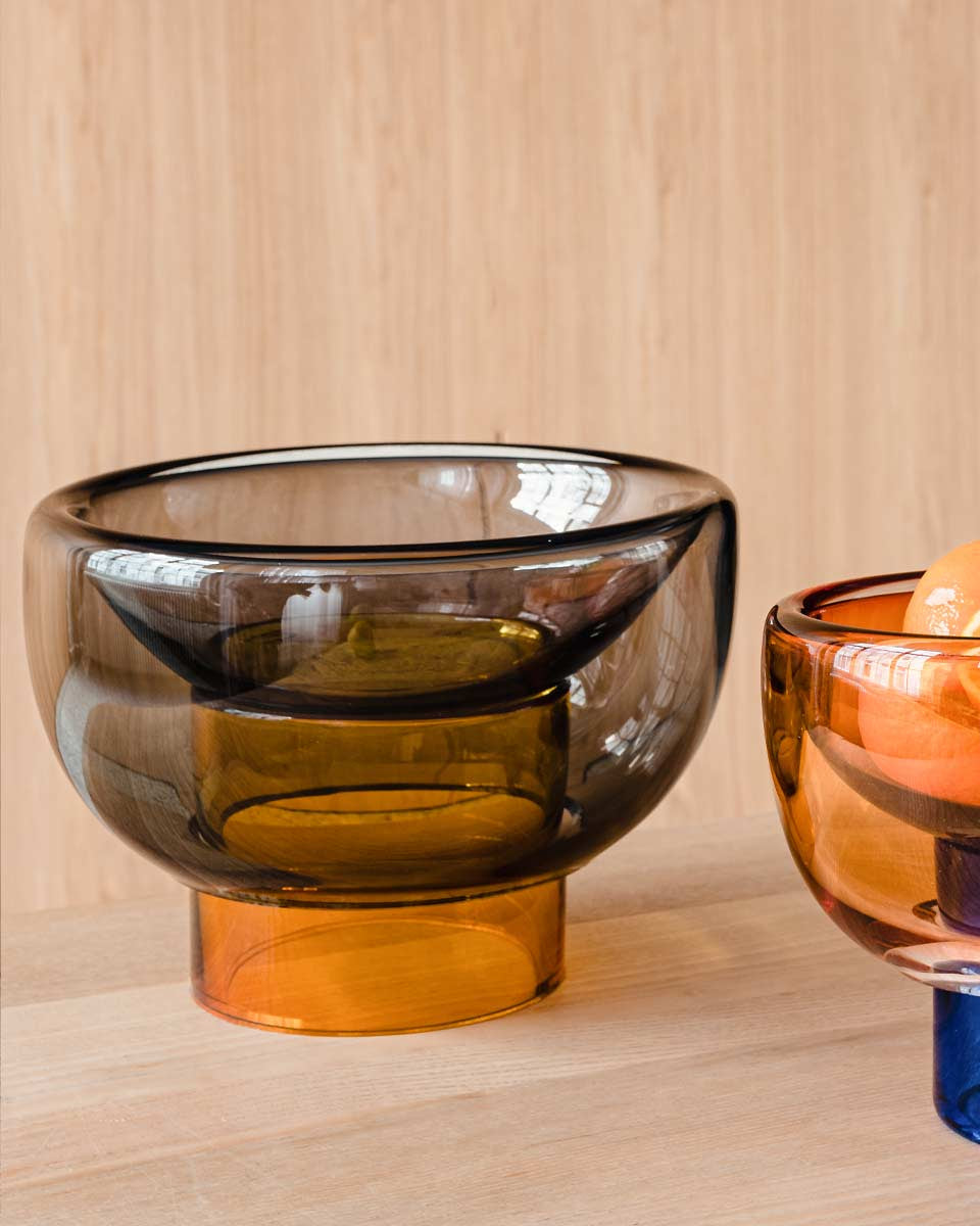 Collezione di ciotole design in vetro soffiato