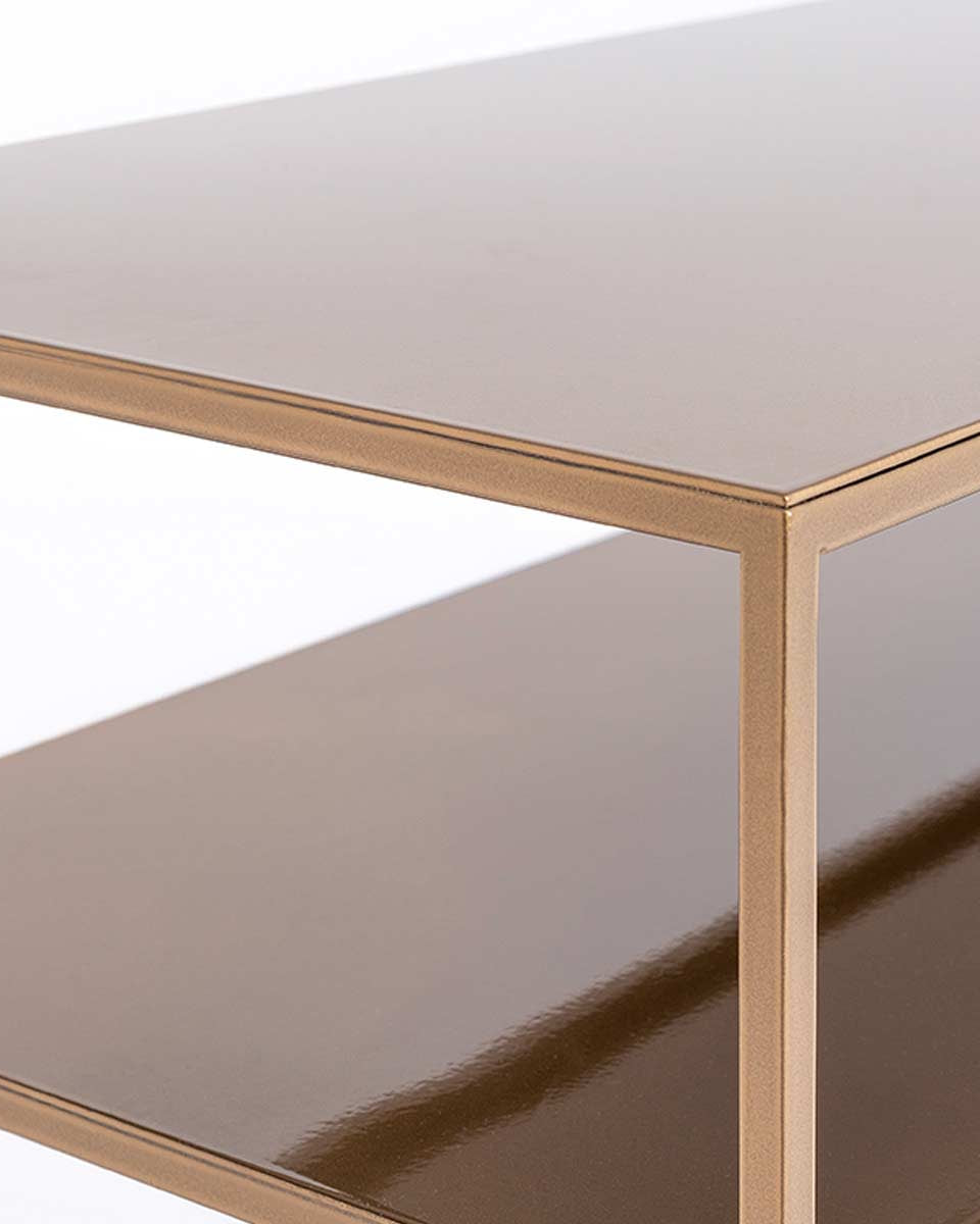 Consolle in metallo dorato