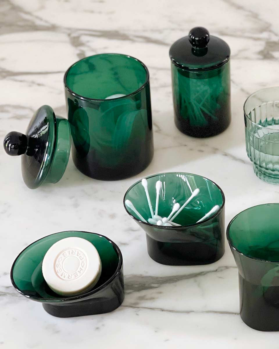 Contenitori in vetro per il bagno