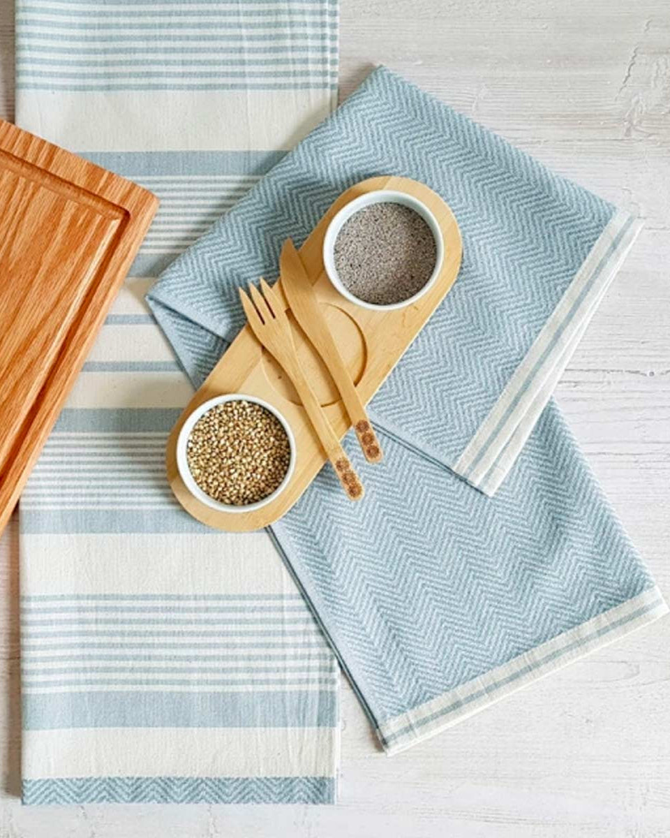 Coppia di canovacci azzurri per la cucina