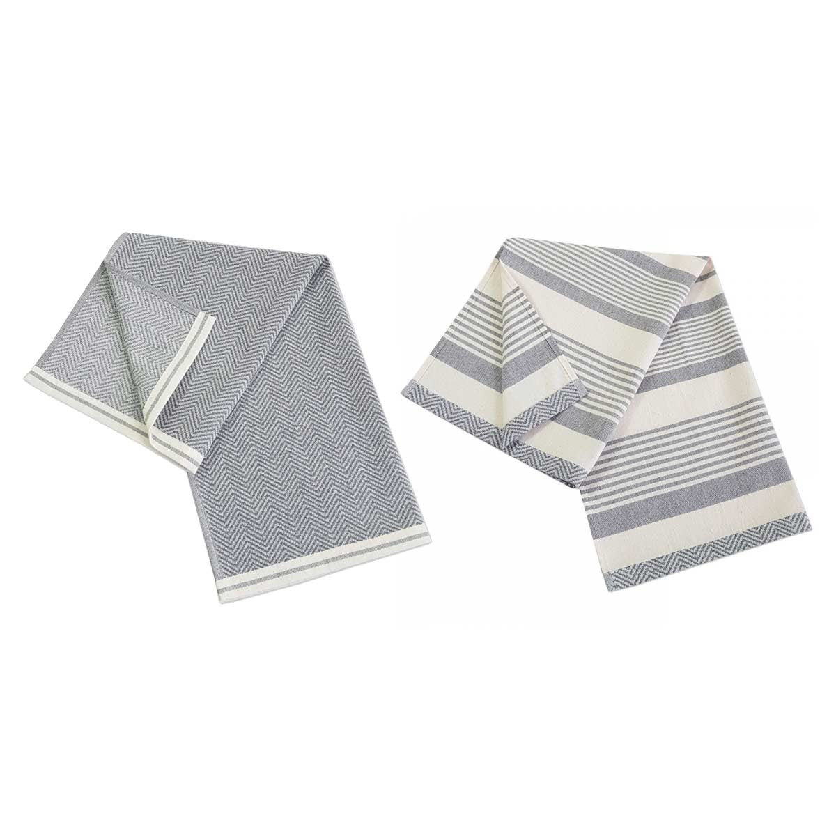 Coppia di strofinacci da cucina moderni in puro cotone