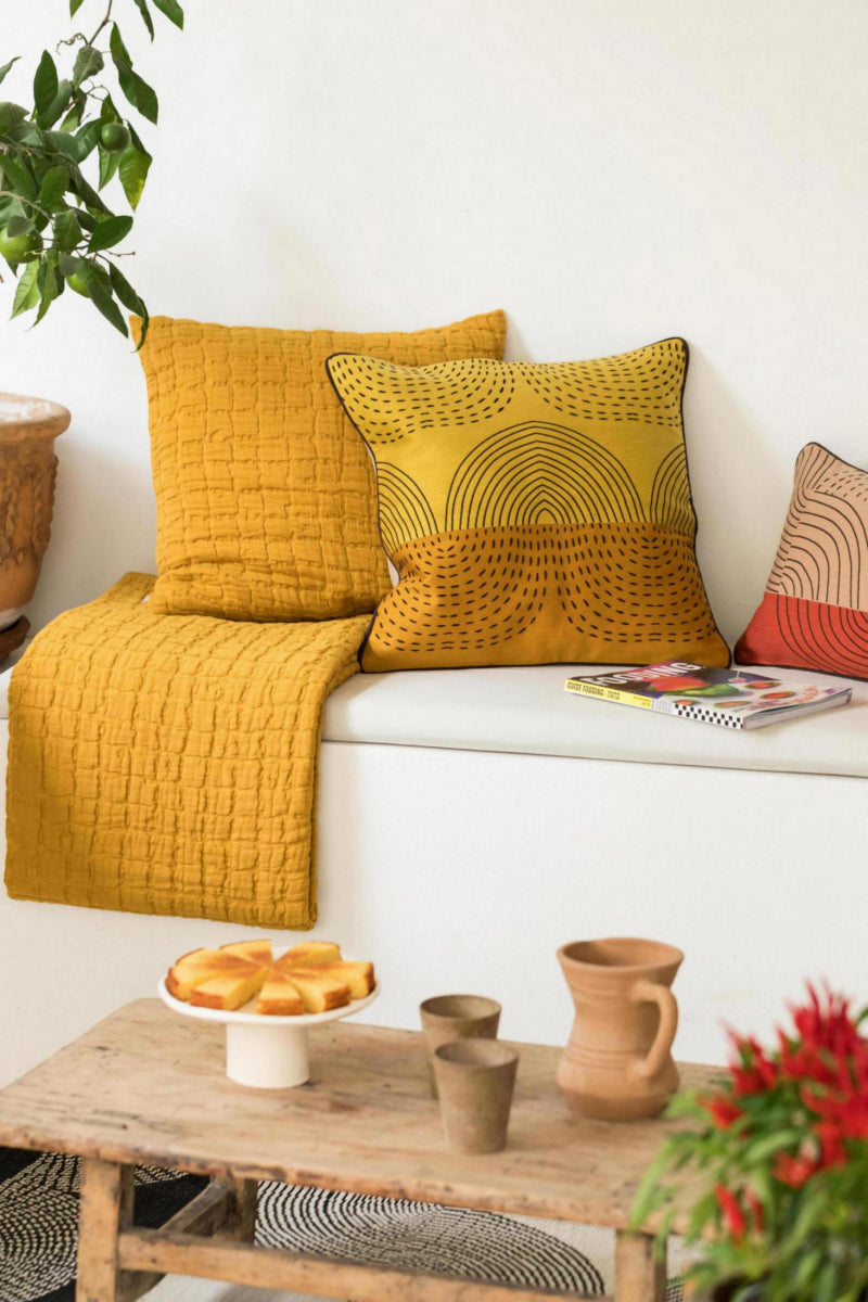 Copriletto Swami Stonewash Safran 240 X 260