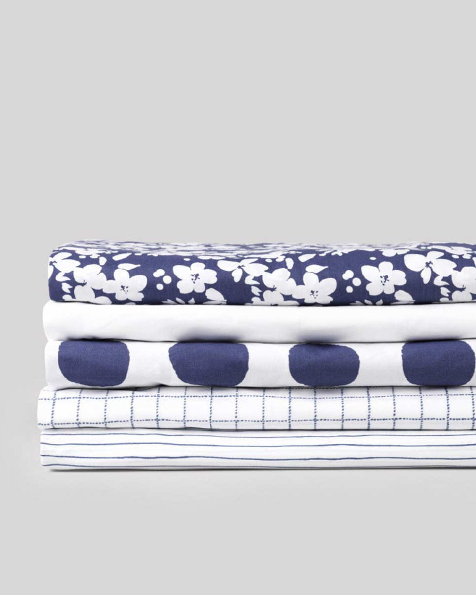 Copripiumino in percalle di cotone in diverse fantasie 