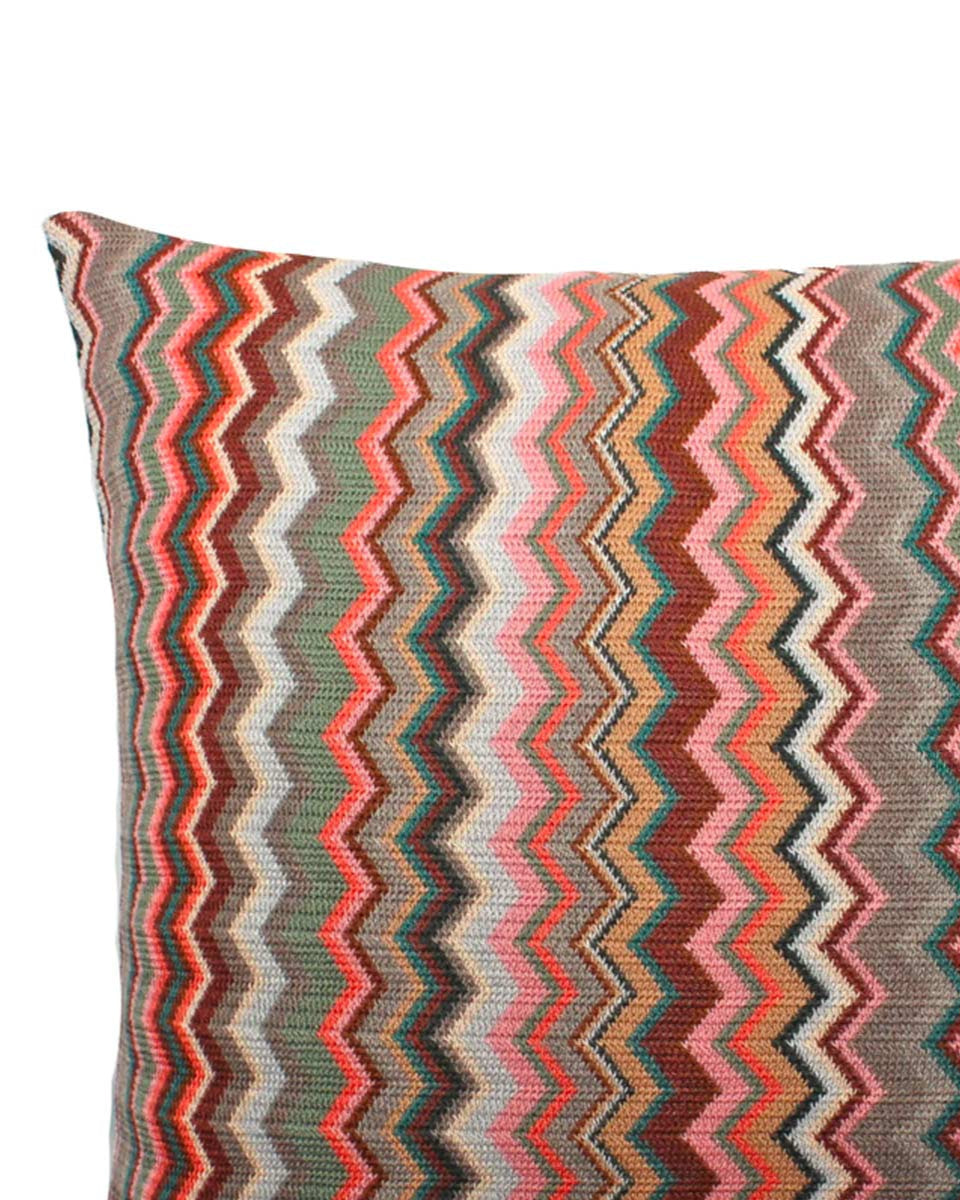 Cuscino decorativo multicolore in lana vergine