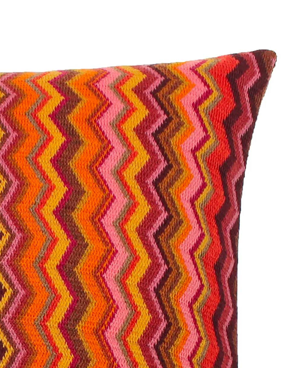 Cuscino fantasia geometrica toni aranciati