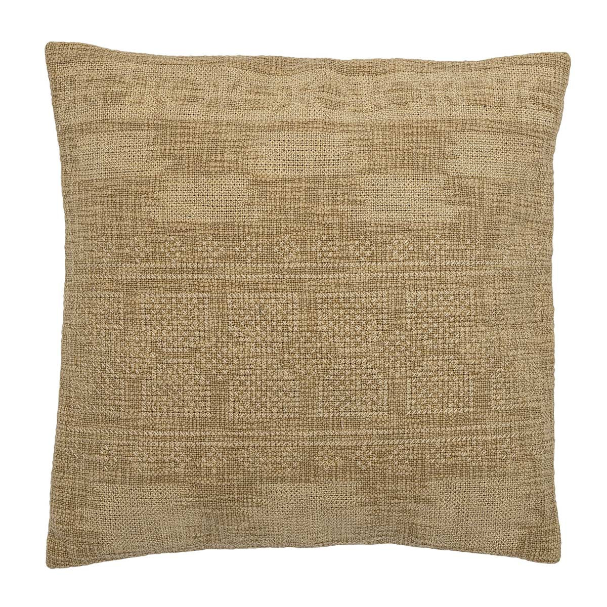 Cuscino giallo tinto effetto delavato