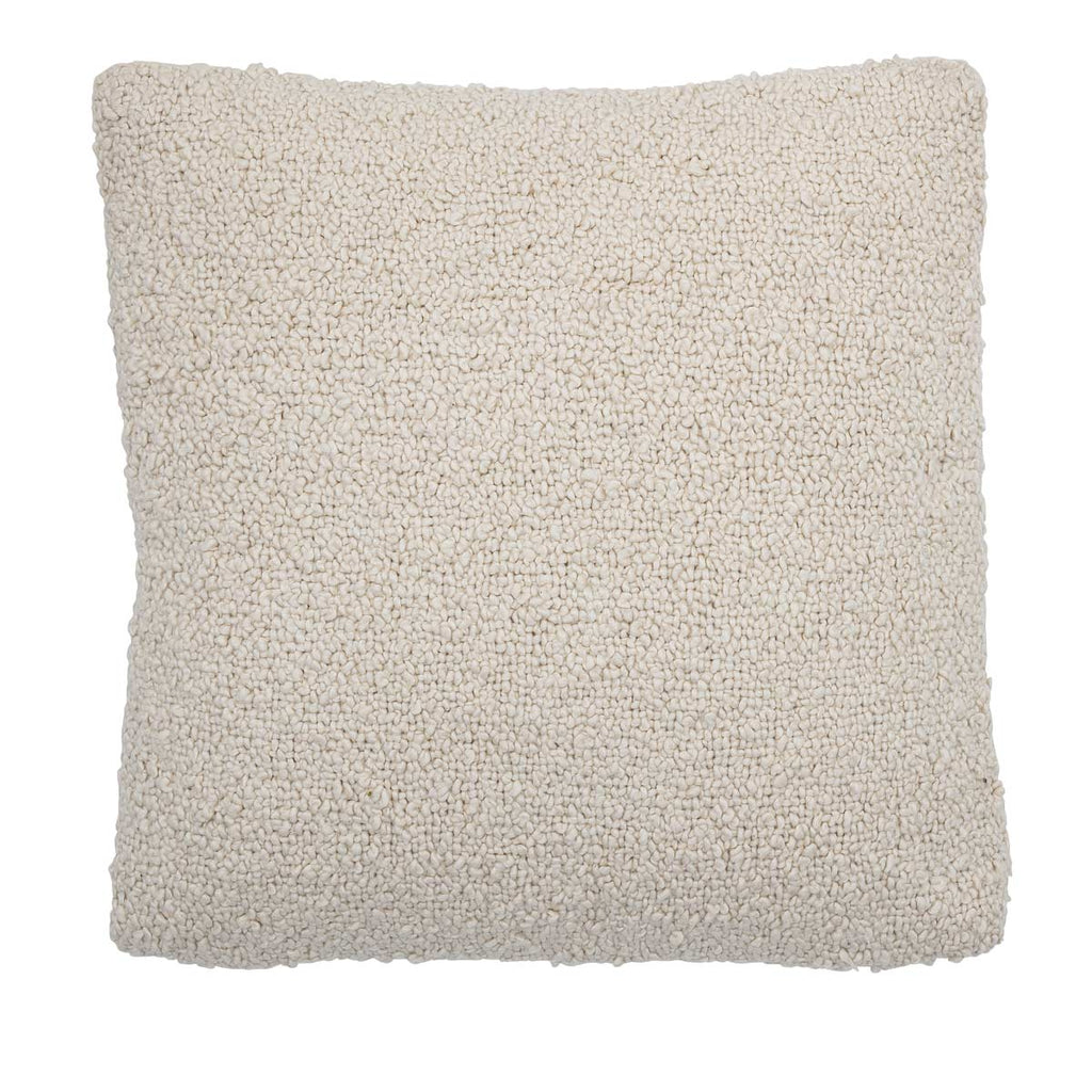 Cuscino in cotone bianco naturale, perfetto su ogni divano