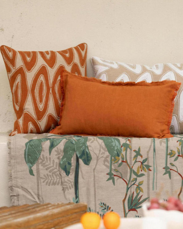 Cuscino Leya ricamato Cuivre 45 X 45