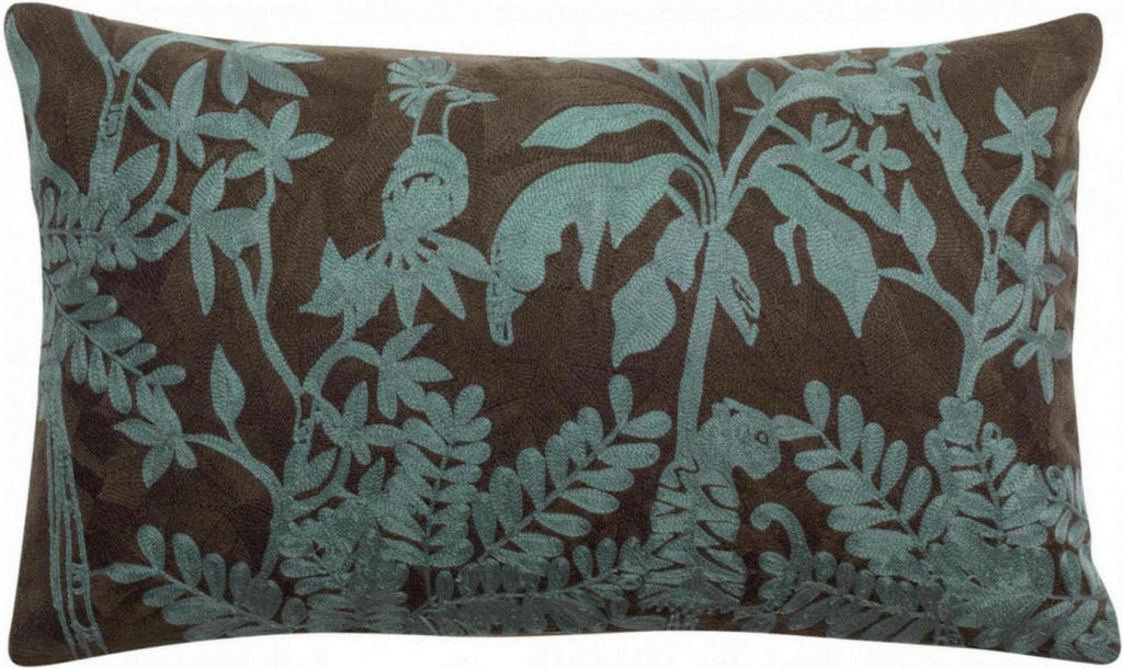 Cuscino Raki Ricamato Carbone 30 X 50