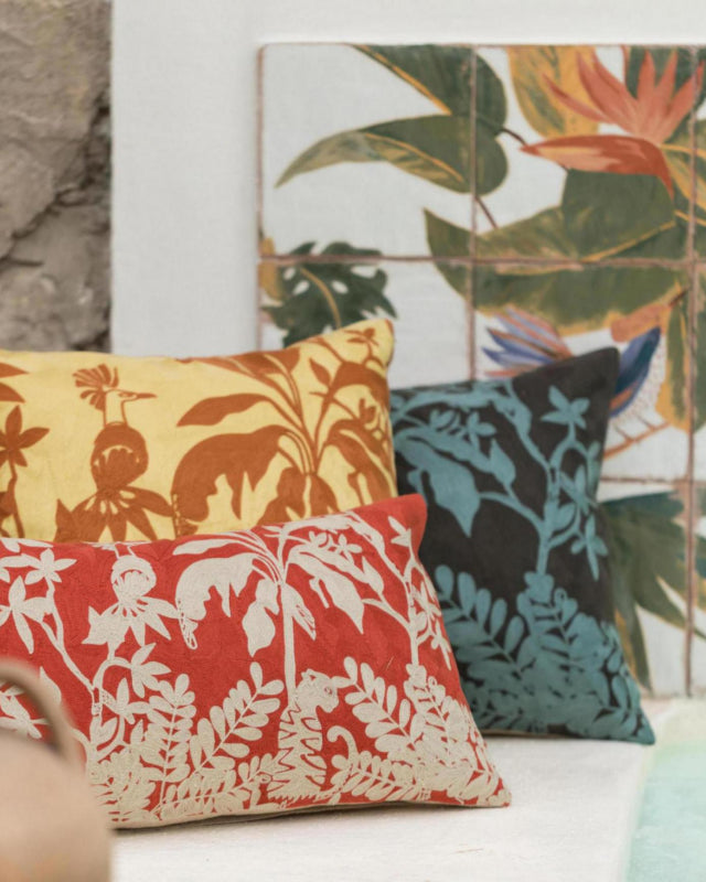 Cuscino Raki Ricamato Carbone 40 X 65