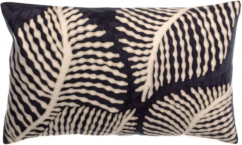 Cuscino ricamato Flora Marine 30 X 50