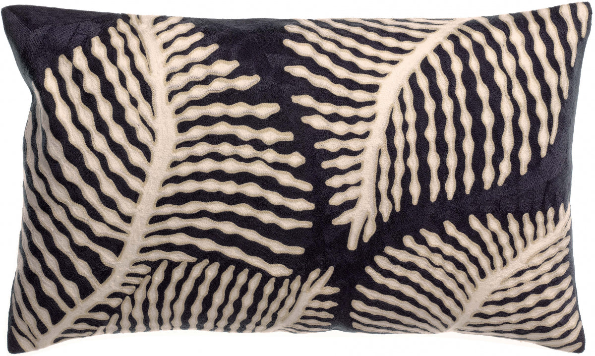 Cuscino ricamato Flora Marine 30 X 50