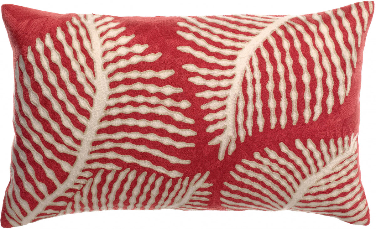 Cuscino ricamato Flora Papaye 30 X 50