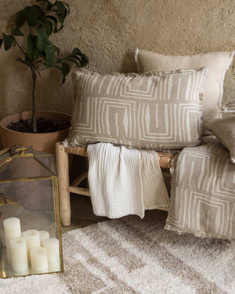 Cuscino stampato Tina Naturel 40 X 65