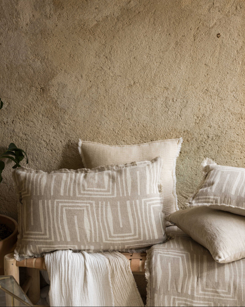 Cuscino stampato Tina Naturel 40 X 65