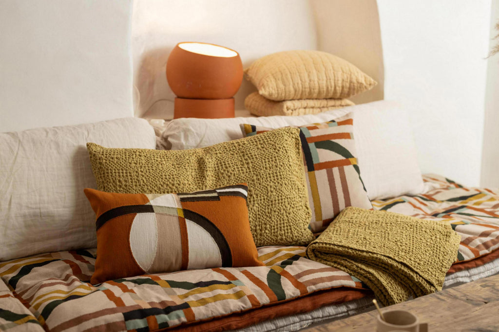 Cuscino Tana stonewashed Oro 40 X 65