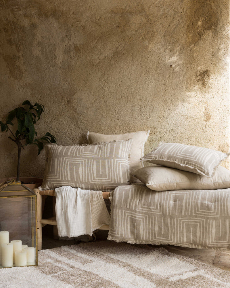Cuscino Tina stampato Naturel 45 X 45