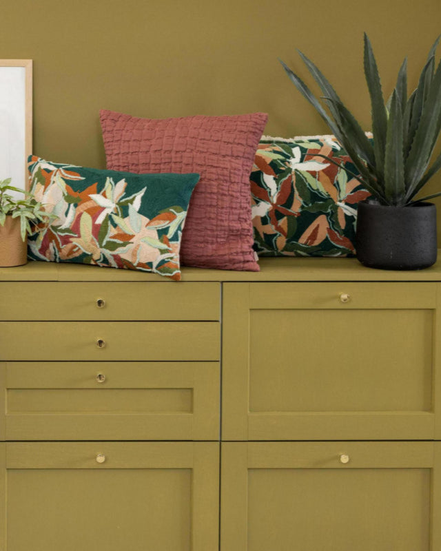 Cushion Alina Embroidered Petrole 45 X 45