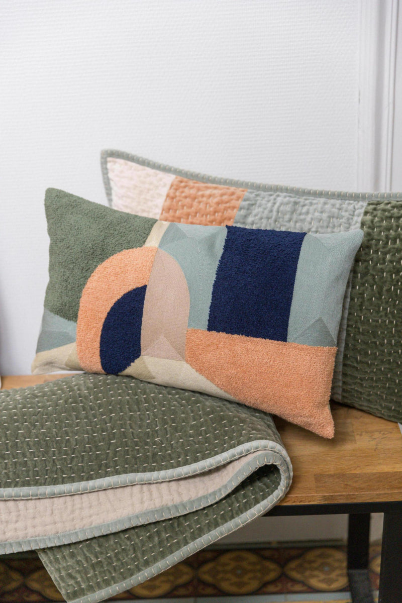 Cushion Elise Patchs Verveine 40 X 65