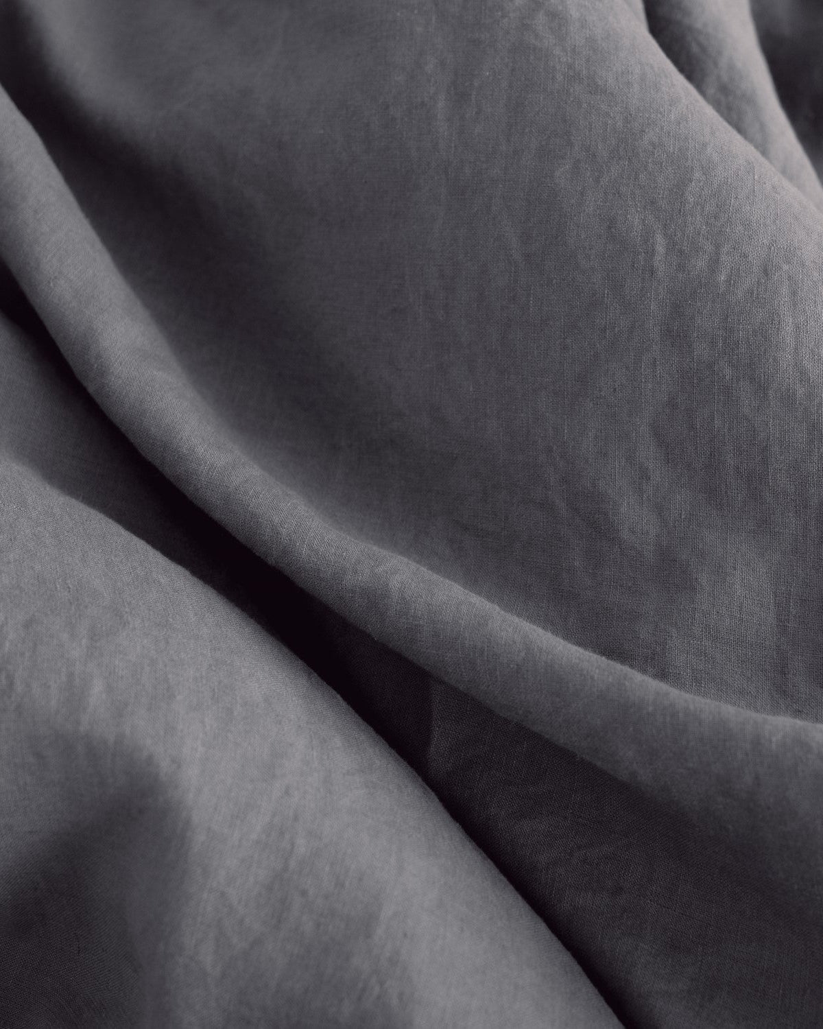 Dark Grey - set copripiumino in lino grigio scuro + federe