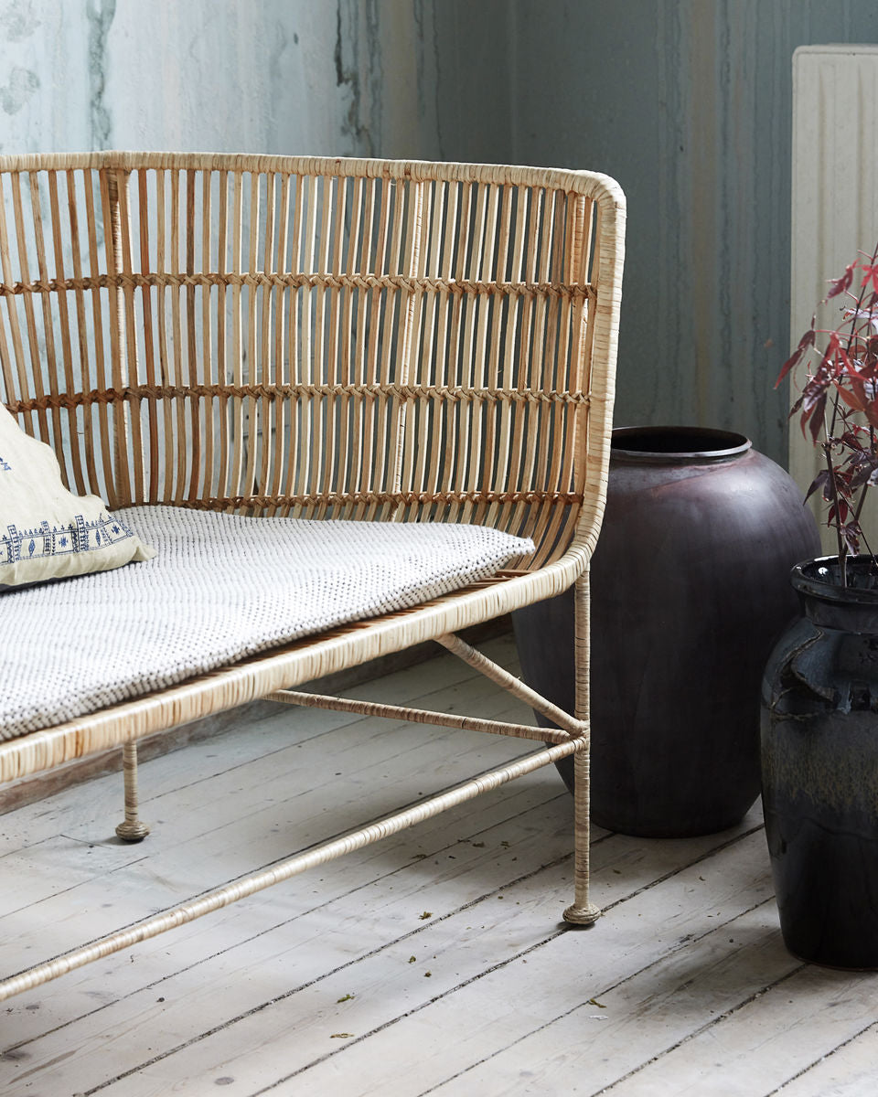 Dettaglio divano in rattan