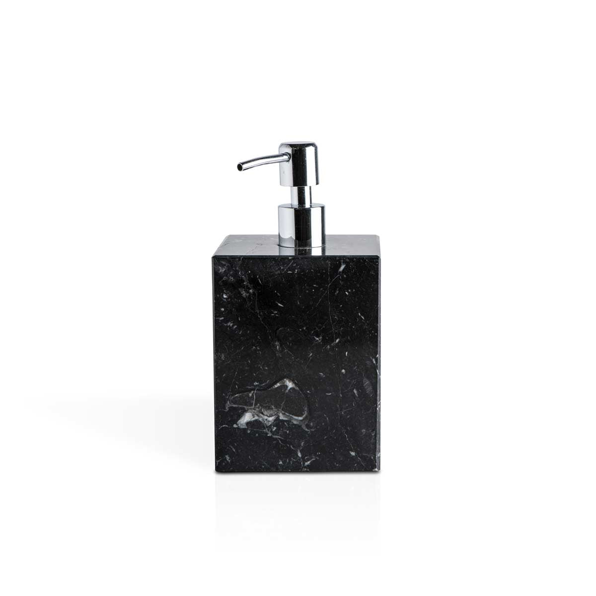 Elegante dispenser sapone nero in marmo Marquina