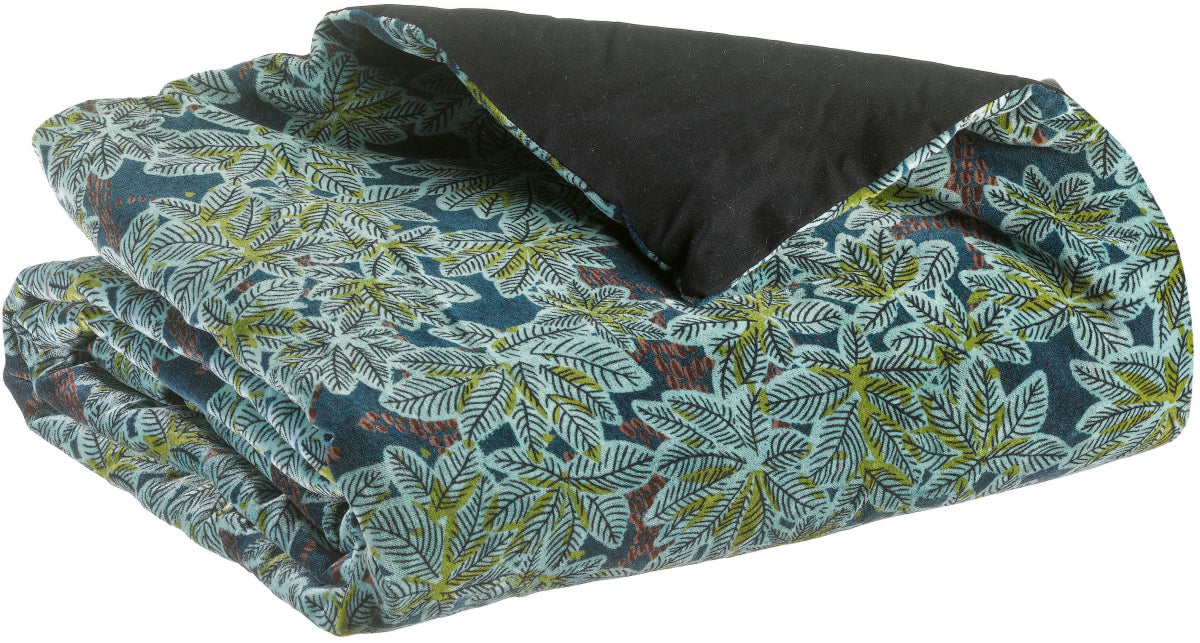 Eiderdown Ariane Velvet Petrole 85 X 200