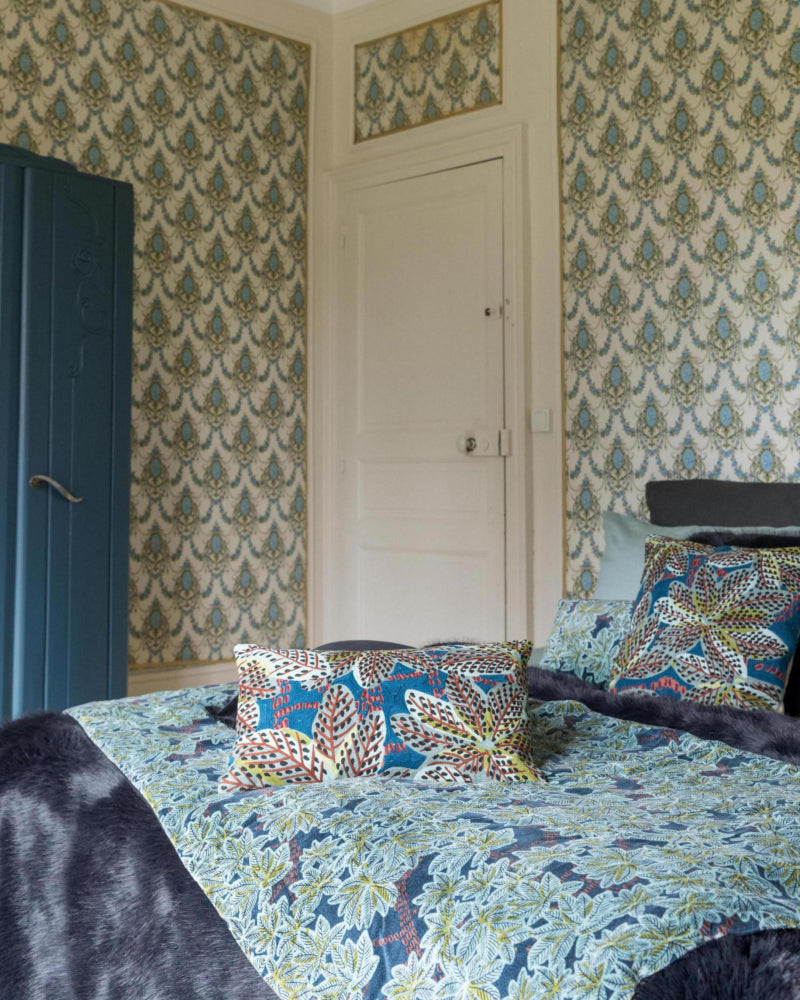 Eiderdown Ariane Velvet Petrole 85 X 200