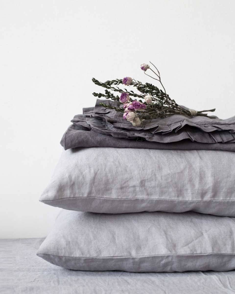 federe di lino grigio chiaro