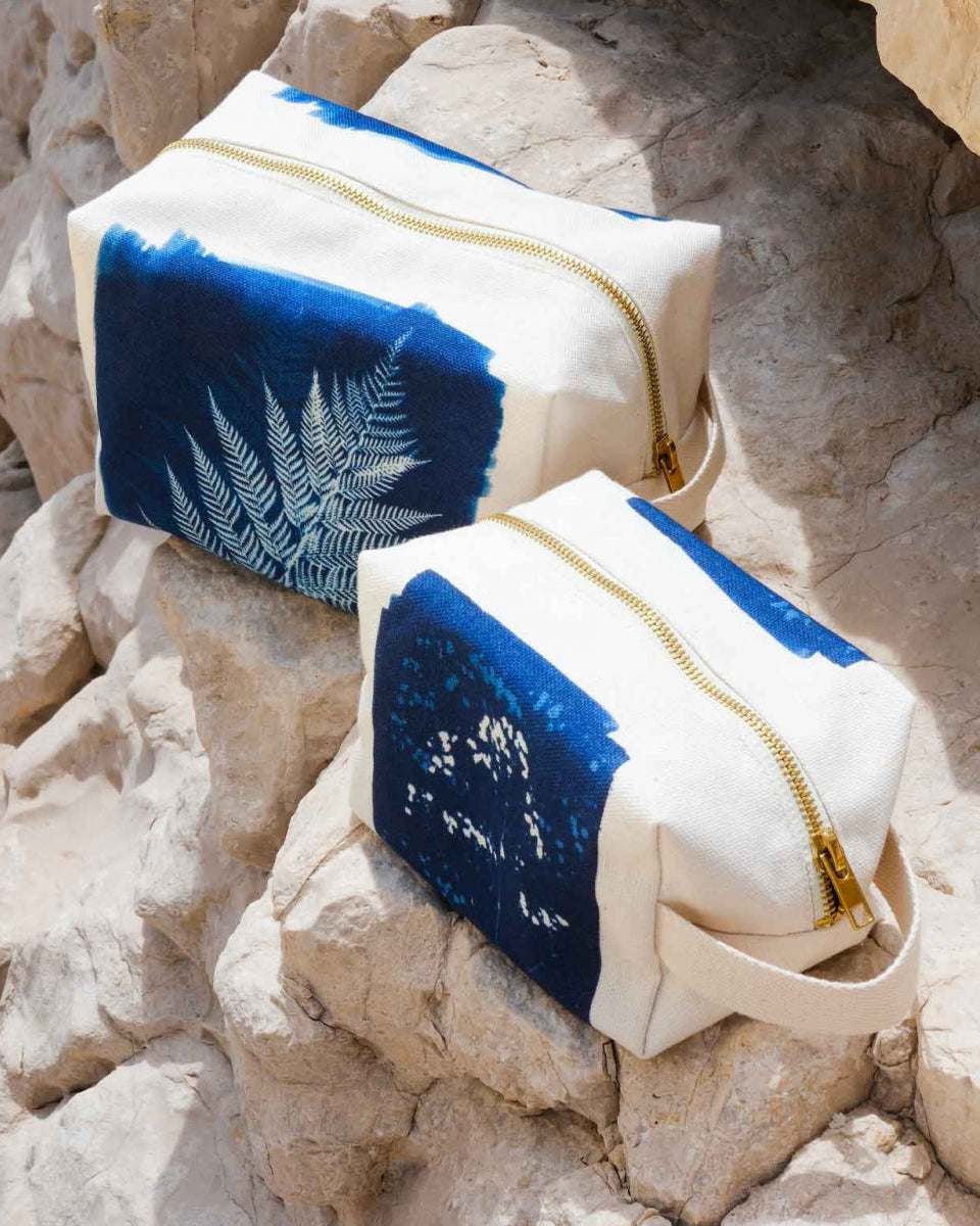 Fougère Cube Pouch Bleu 22 X 14 X 10,5