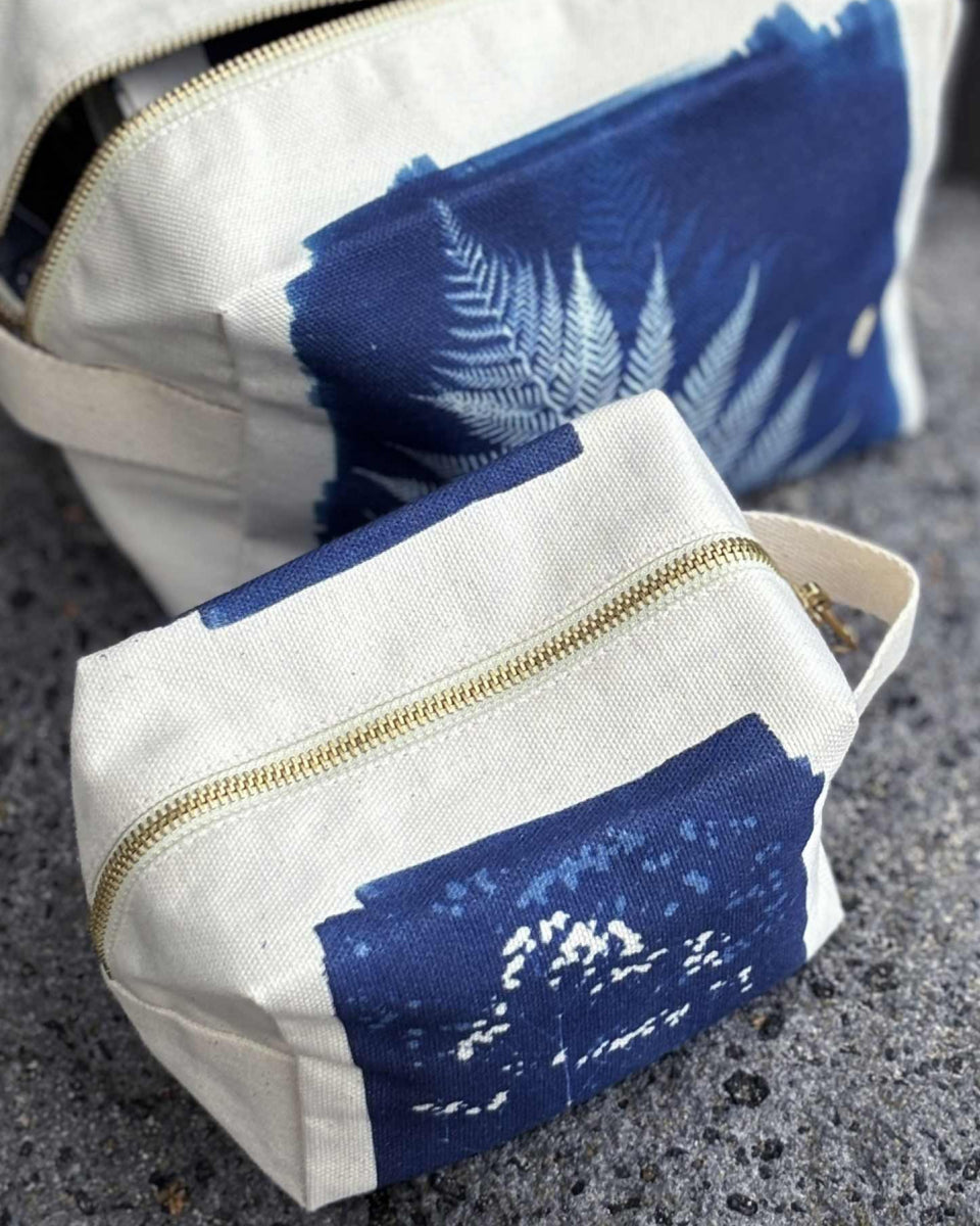 Fougère Cube Pouch Bleu 22 X 14 X 10,5