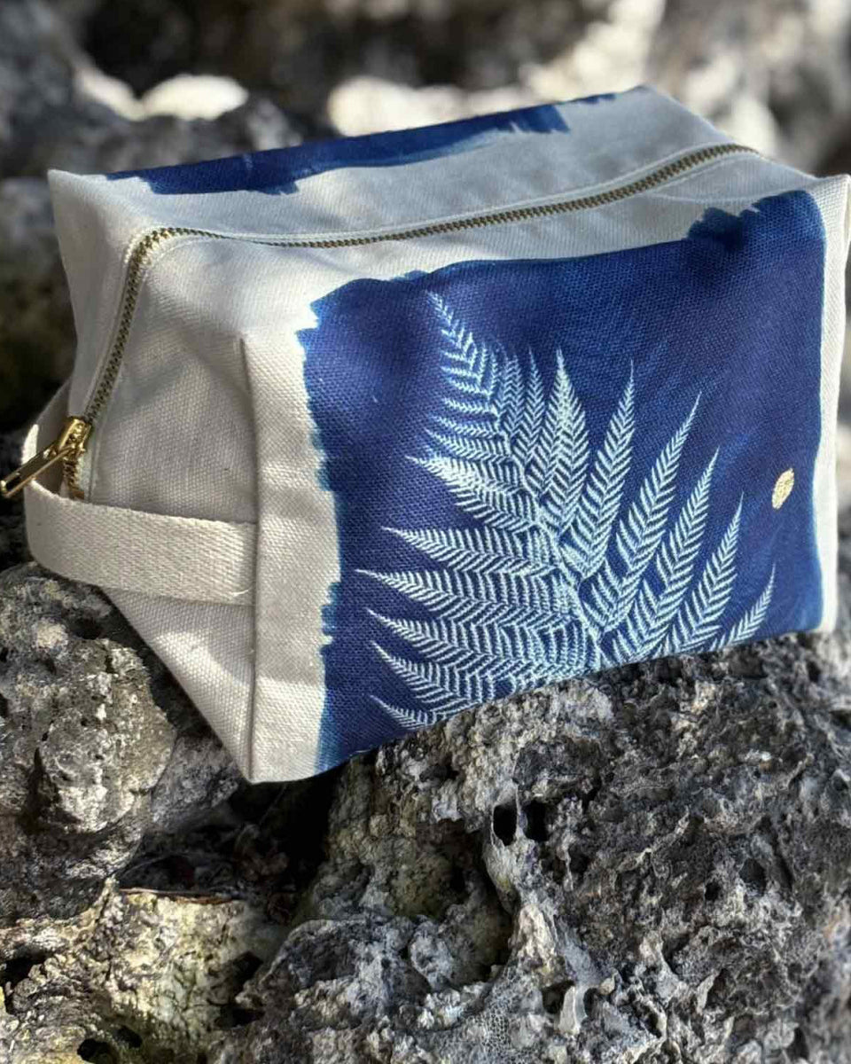 Fougère Cube Pouch Bleu 22 X 14 X 10,5