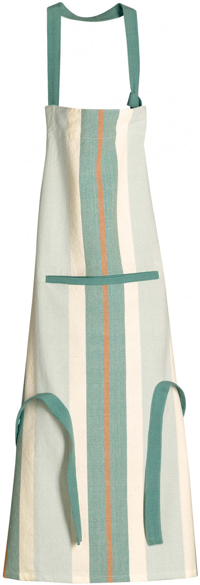 Grembiule da cucina riciclato con tasca Yuna Vert eau 72 X 85