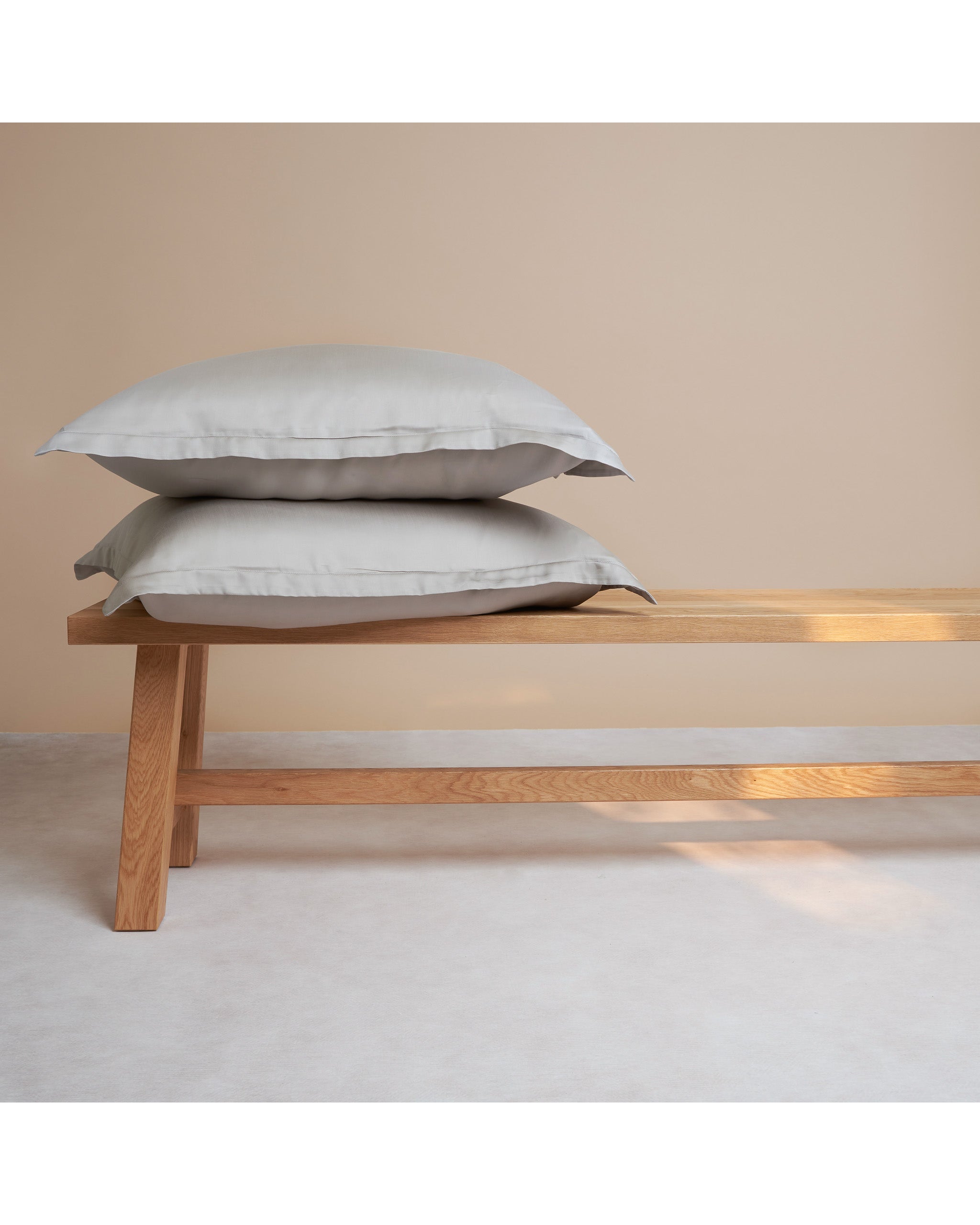 Tencel  - federa in tencel grigio tortora, 50 x 70