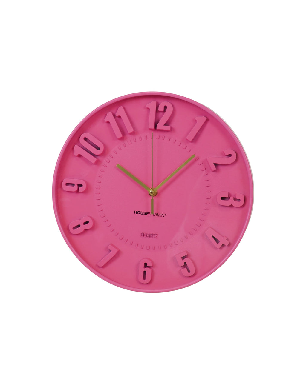 Neon - Orologio da parete fucsia