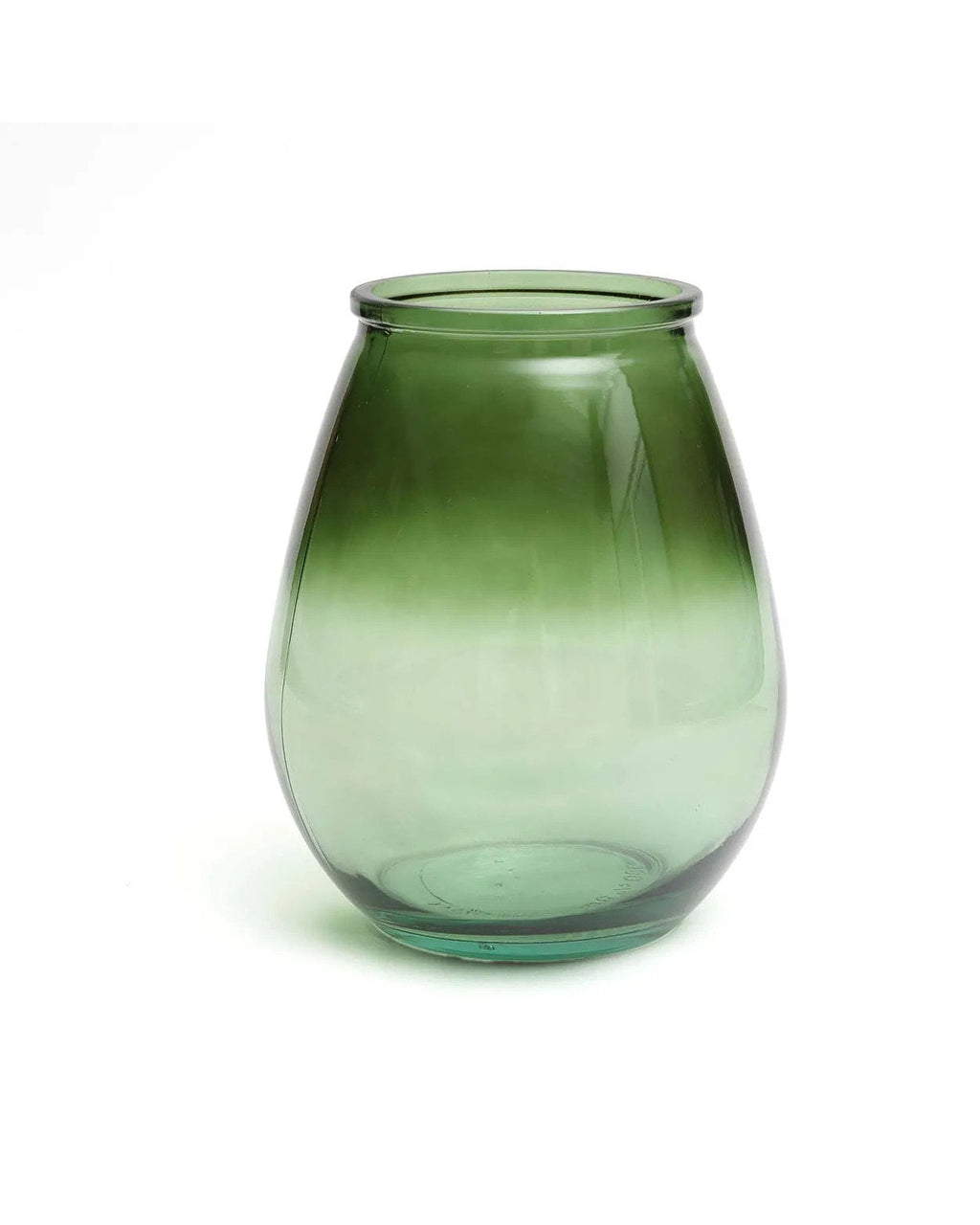 The Qiezi - Vaso in vetro riclato verde - M