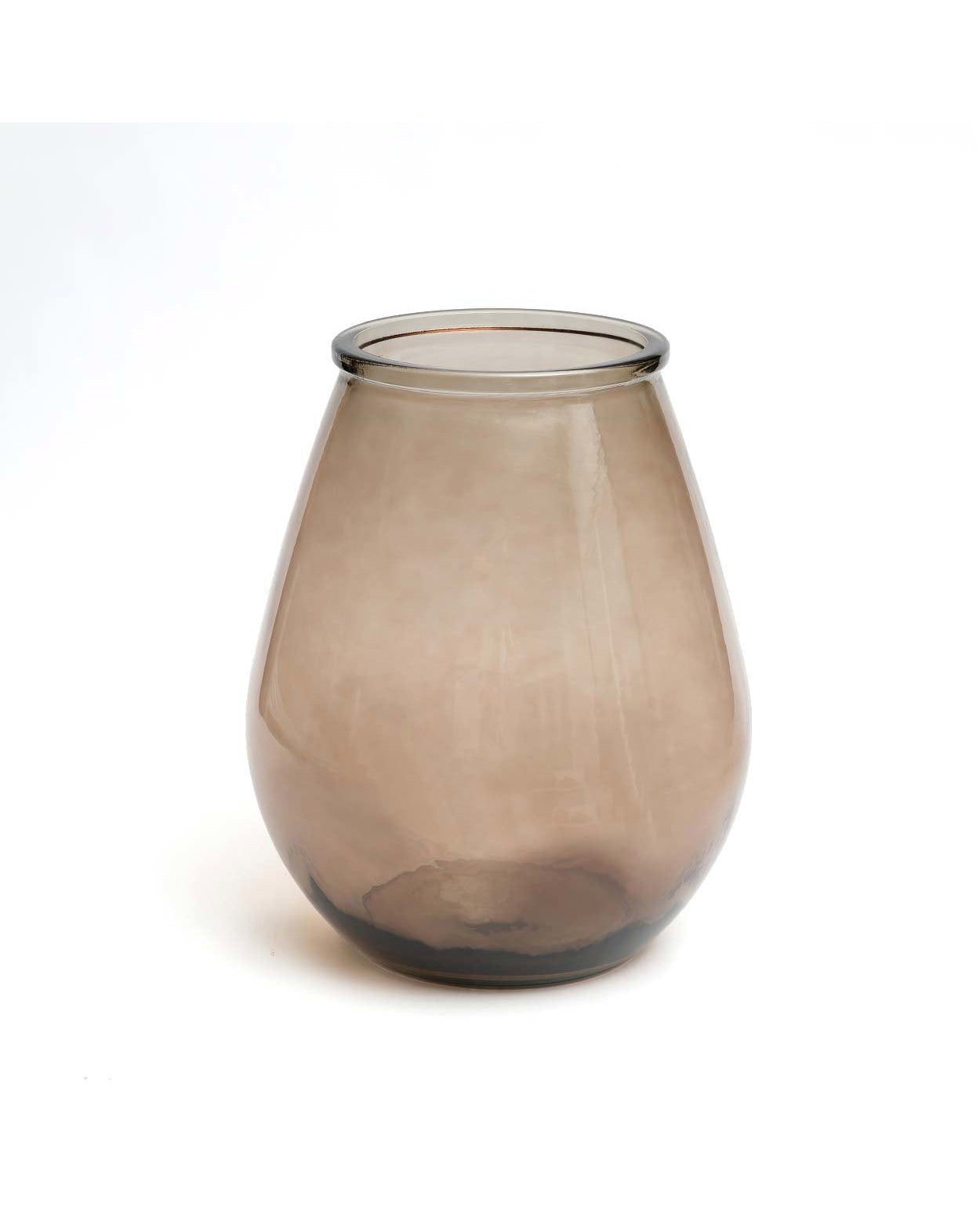 The Qiezi - Vaso in vetro riciclato beige - M