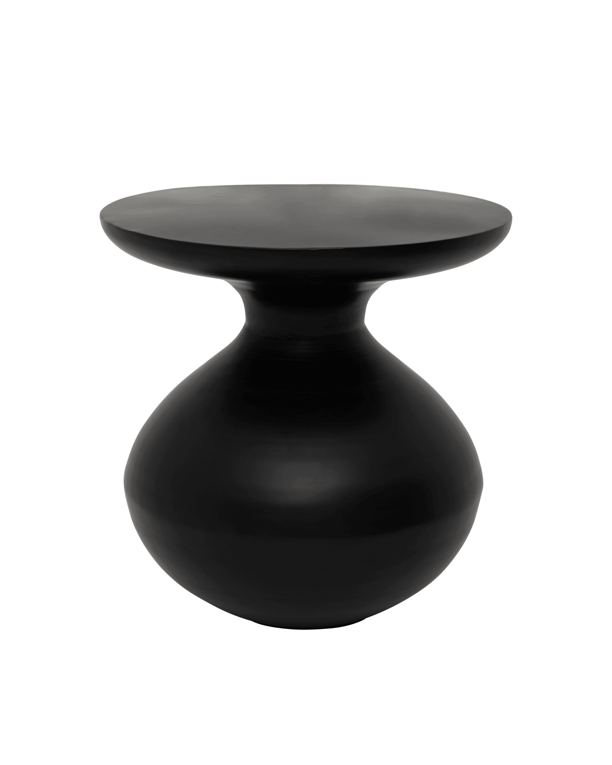 Tummy - Side table in metallo, nero