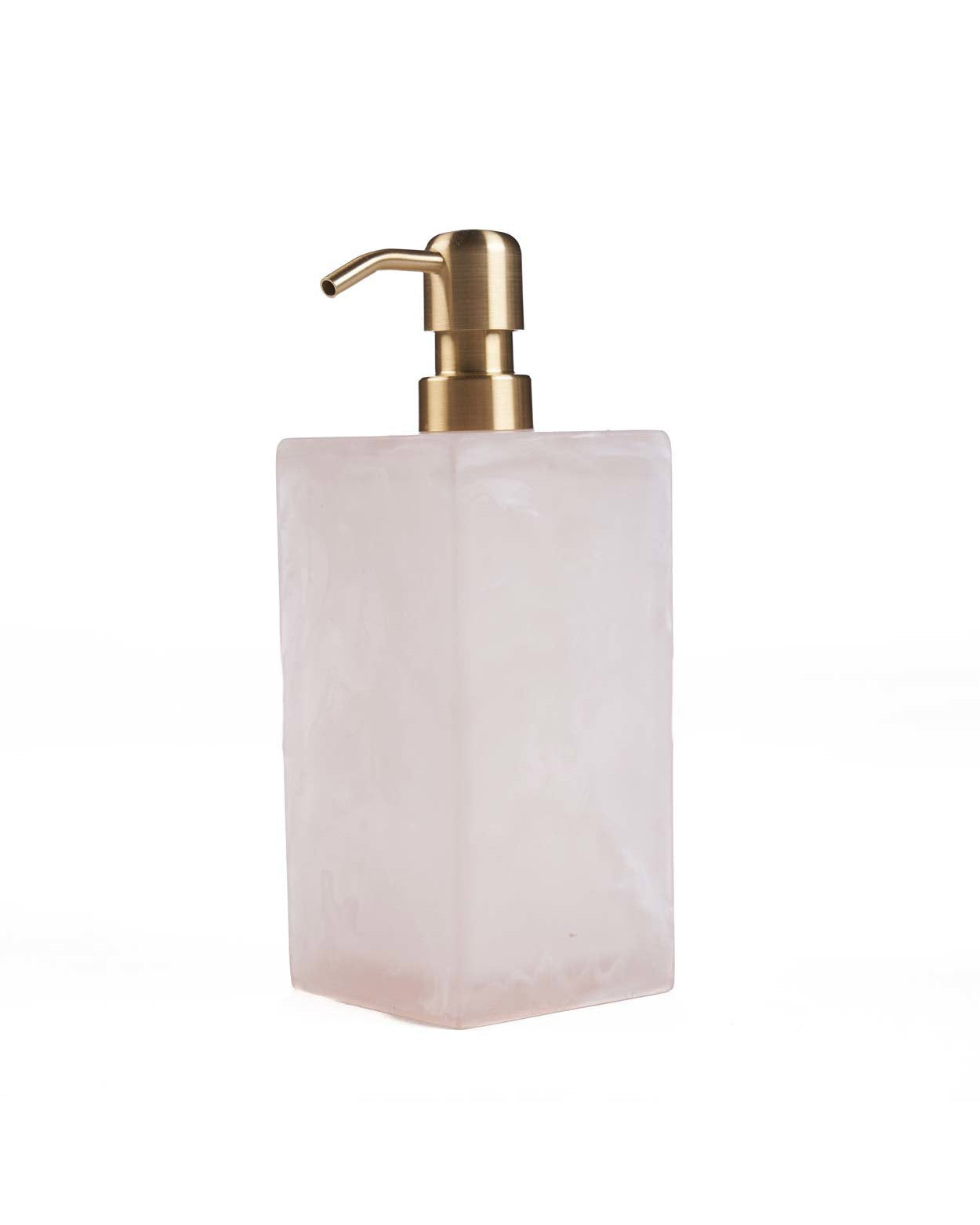 Rose - Dispenser per sapone in resina, rosa e bianco