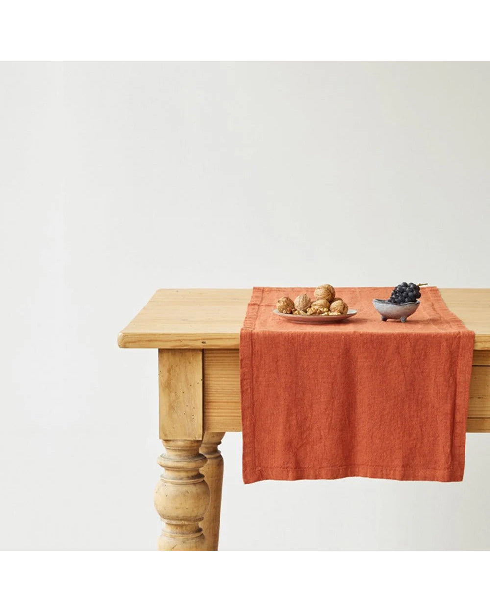 Baked Clay - runner in lino rosso terracotta