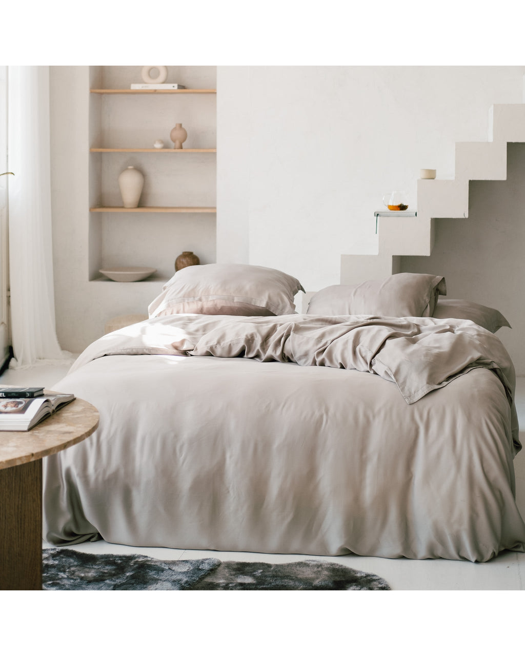 Tencel - Copripiumino tortora, 240 x 220